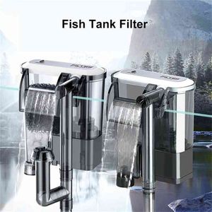 Wholesale external pump resale online - External for Fish Tank Waterfall Suspension Oxygen Pump Submersible Hanging Filter Plates Aquarium Accessories Y200922