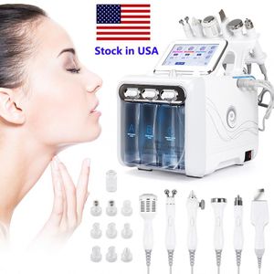 Lager i US i Hydrofacial maskin Hydrodermabrasion Facial Peeling Ultraljud Skin Scrubber Oxygen Spray Care Microdermabrasion