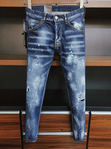 European American fashion men's casual jeans, high-grade washing, pure hand grinding, quality optimization, comfortable and fit