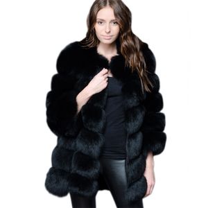 Luksusowy Luksusowy Długi Faux Fur Coat Kobiety Gruby Ciepły Płaszcz Zimowy Plus Rozmiar Puszyste Faux Fur Kurtka Płaszcze Abrigo Piel Mujer 211019
