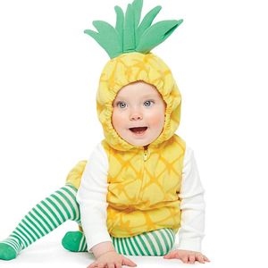 Mascot doll costume 0-3Years Baby Cartoon Pineapple Rompers Kids Birthday Anniversary Party Role Play Dress Up Outfit Halloween Costume