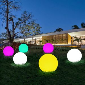 Nattljus utomhus uppladdningsbar LED glödboll RGBW trådlös orb dekor ljus trädgård sovrum IP65 Vattentät humör