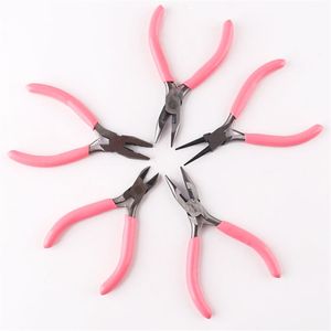 Cute Pink Color Handle Anti-slip Splicing and Fixing Jewelry Pliers Tools & Equipment Kit for DIY Jewelery Accessory Design ottie