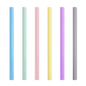 Silicone Straws Candy Color Party Supplies Straight Curve StrawDH9400