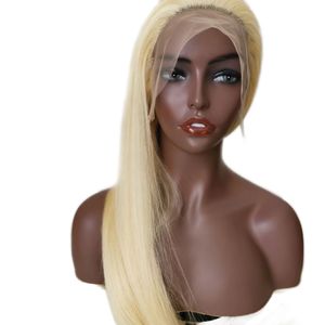 Großhandel Blonde 13X4 Lace Front Perücke Vorgezupftes Echthaar 130 % 150 % 180 % Transparente Spitzenperücken