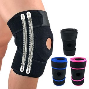 Fitness Knee Spring Support Support Patela Belt Bandrage Fita Bandage Band Pads Straps Protector Band para Brace Football cotovelo