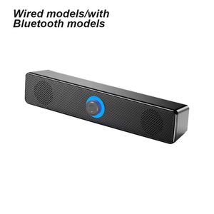 Bärbara högtalare Kraftfull Hemmabio Ljudfält Högtalare Trådlös Bluetooth-kompatibel Surround SoundBar för PC-TV Utomhus fjärrkontroll
