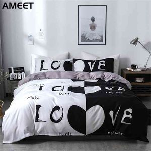 Wholesale sexy couple bedding for sale - Group buy Her Side His Bedding Set Couple Quilt Romantic Duvet Cover Luxury Bed Linen White Black Sexy Bedspread Modern Bedroom