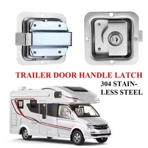 Stainless Steel Truck RV Tool Box Locks Trailer Door Paddle Handle Latch Anti Theft With Keys ATV Parts