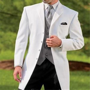 Serie all'ingrosso di cowboy abito da sposa bianca pantaloni neri design classico maschile da uomo da 3 pezzi 347 blazer