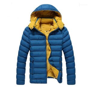 Mäns Ned Parkas Partihandel - 2021 Män Vinter Jackor Coats Bomull Ytterkläder Stor Storlek M-3XL Super Warm Hooded Design Man Down1