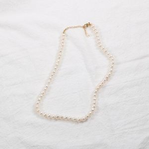 Kaufen Naturperlen großhandel-Anhänger Halsketten Klassisches Design Ausgezeichneter Glanz Natural White Süßwasser Edison Pearl Kaufen Trendige einfache Halskette