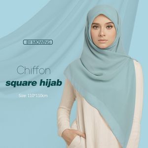 Sciarpa musulmana in stile di vendita caldo di alta qualità, sciarpa semplice, sciarpa a scialle spessa quadrata, prezzo intero economico per le donne hijab