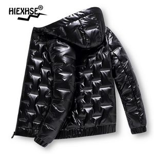 Autumn Bubble Padded Clothes Winter Jackets Men Bright Parka Thickened Warm Silver Waterproof Snow Coats M-6Xl 211214