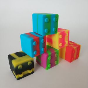 Boxen 9 ml blockförmige Silikongläser Antihaft-Wachsbehälter Glaswerkzeuge Ölhalter für Verdampfer-Rauchzubehör