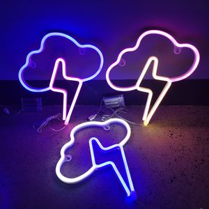 LED Neon Sign SMD2835 Indoor Night Light Cloud Lightning Model Holiday Xmas Party Wedding Decorations Table Lamps
