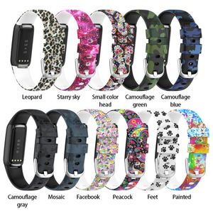 Cinturino con stampa a colori Cinturino in silicone per cinturini per braccialetti Fitbit Luxe Cinturini per orologi di ricambio per accessori Fitbit Luxe Correa