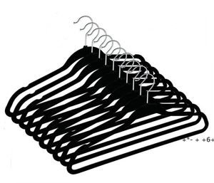 Velvet Hangers Suit Non Slip Velvet-Hangers 360 Degree Swivel Hook Strong Durable Hanger for Coats Pants Dress Clothes seaway RRA11613