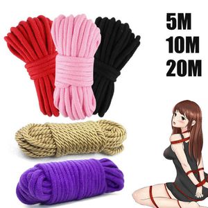 5M/10M/20M Thicken Sex Cotton Rope Bdsm Bondage Shibari Restraint Rope Slave Roleplay Sex Toys For Couple Adult Game Sex Product P0816