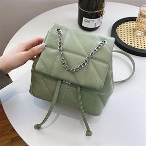 Mini borsa da donna in pelle, cioccolato informale, stile zaino 2021