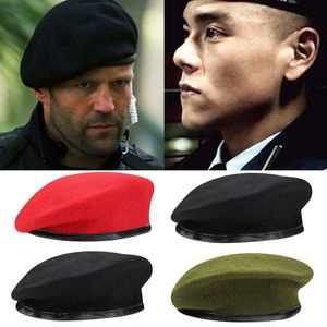 Newest Unisex Breathable Pure Wool Beret Hats Men Women Special Forces Soldiers Death Squads Military Training Camp Hat249g