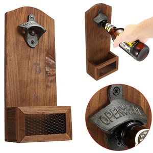 Bottle Opener Wall Mounted Rustic Beer Openers Set Vintage Look with Mounting Screws for Kitchen Cafe Bars