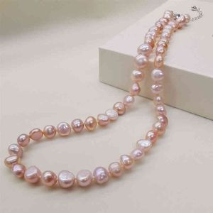Daimi naturlig sötvatten klassisk stil svart / vit / rosa / lila pärlhalsband för kvinnor
