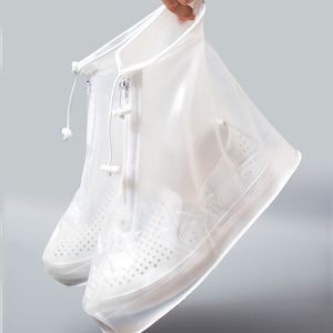 Silicone Shoes al por mayor-Cubierta de zapato a prueba de lluvia impermeable al aire libre Silicona Automático espesado inferior alto tubo