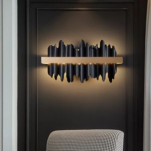 Lampade da parete Modern Led Sconce Light Oro / nero Camera da letto Soggiorno Apparecchi di arredamento per la casa di lusso