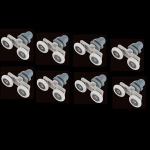 4pcs-8pcs/set 19/23/25/27mm Swinging Double Sliding Glass Pulley Bearing Door Rollers Runners Wheels For Shower Cabin Hardware Other