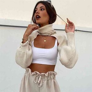 Vintage Kobiety Elegancki Sweter Topy Jesień Fahion Ladies Chic Turtleneck Swetry Top Sweet Girls Cute Knitwear Stylowe 210805