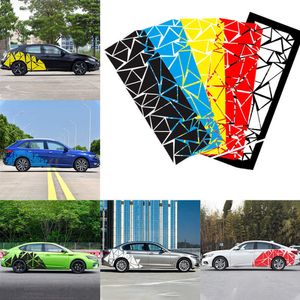 Nuova VENDITA 1 Pz Universale Nero Lucido Autoportante Triangolo Grafica Decal Sticker per Car Side Body Accessori Auto Dropshipping