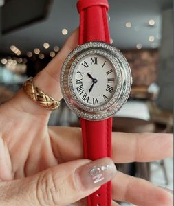 Wristwatches brand design watches business classic 41 mm women surface diamond black leather buckle fashion waterproof men's watch