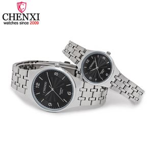 Chenxi Brand Original Luxury Famous Full Steel Couple Watches Lovers Quartz Clocks Rose Gold Men Watch Women Wristwatch Relogio Q0524