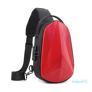 Stucchi a tracolla da uomo a croce USB Carica in carica Maschio antipasto Bagna per cassa di fionda impermeabile Scuola Short Trip