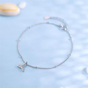 Länk, kedja yizizai silver färg kvinnlig fisk svans armband anklet sjöjungfrun för kvinnor sommar strand tillbehör smycken