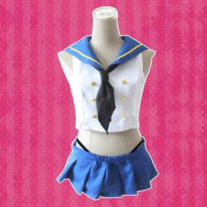Anime Kantai Collection Shimakaze Cosplay Girl's Униформа Полный набор Женщины Хэллоуин Партия Костюмы Костюмы Y0913