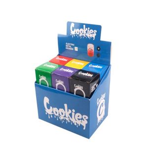 Nya Cookies Backwoods Electric Grinder Rökning Tillbehör Tabacco Crusher Cracker 12PCS per display Mix Färger Partihandel