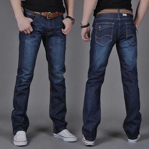 Högkvalitativ märke Rak Mäns mode jeans heta jeans för unga män försäljning män byxor casual smal billiga raka byxor x0621