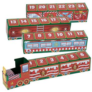 Regali per feste Fidget Toys Natale Conto alla rovescia Calendario dell'Avvento 24 giorni Treno a sorpresa Scatola cieca Regalo di Natale XD24744