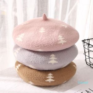 Berets Winter Warm Solid Beret Women Felt French Caps For Girl Unisex Spring Outdoor Imitation Mink Hat1