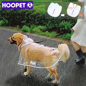 Hoopet Dog Raincoat Big Dog中型犬ペット防水服ジャケット服Puppy Casual 211106