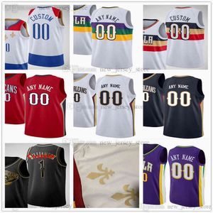 Custom Printed Basketball 14 Brandon Williamson Ingram Alexander-Walker 5 Eric Bledsoe Kira Lewis Wenyen Gabriel Naji Marshall James Nunnally Didi Louzada Jerseys