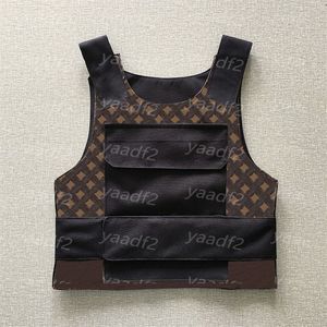 Vintage Leather Vests Letters Flowers Hip Hop Vest Womens Mens Kids Outdoor Protective Waistcoat CS Game Body Armor Waistcoats Tank Tops