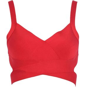 Women Summer Camis Tanks Tops Sleeveless Bandage Bra Vest Crop Tees Party Club Sexy 210515