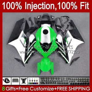 OEM-kropp för Honda CBR 1000 Fairings White Green CBR1000 RR CBR-1000 CC 2004 2005 Kroppsarbeten 52NO.114 CBR 1000RR 1000CC 2004-2005 CBR1000RR 04 05 Injektionsform