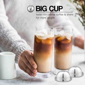 Coffee Filters For Nespresso Vertuo Vertuoline Plus & ENV150 Stainless Steel Refillable Reusable Capsule Pod 210607