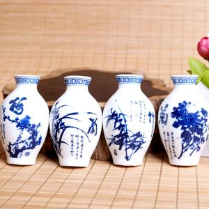 Natural Blue and White Porcelain Bottle Magnetic Fridge Magnet Home Decor Icebox Stick Chinese Ceramic Refrigerator Sticker 100pcs/lot