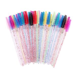 Makeup Brushes 150pcs est Crystal 3D Eyelash Mascara Wands Rensa Lash Spoolies Partihandel Engångsögonfransar Mikroapplikatorer