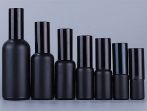 Fine Mist Spray Bottles 10-100ml Black Refillable Pump Sprayer Glass Cosmetic Container